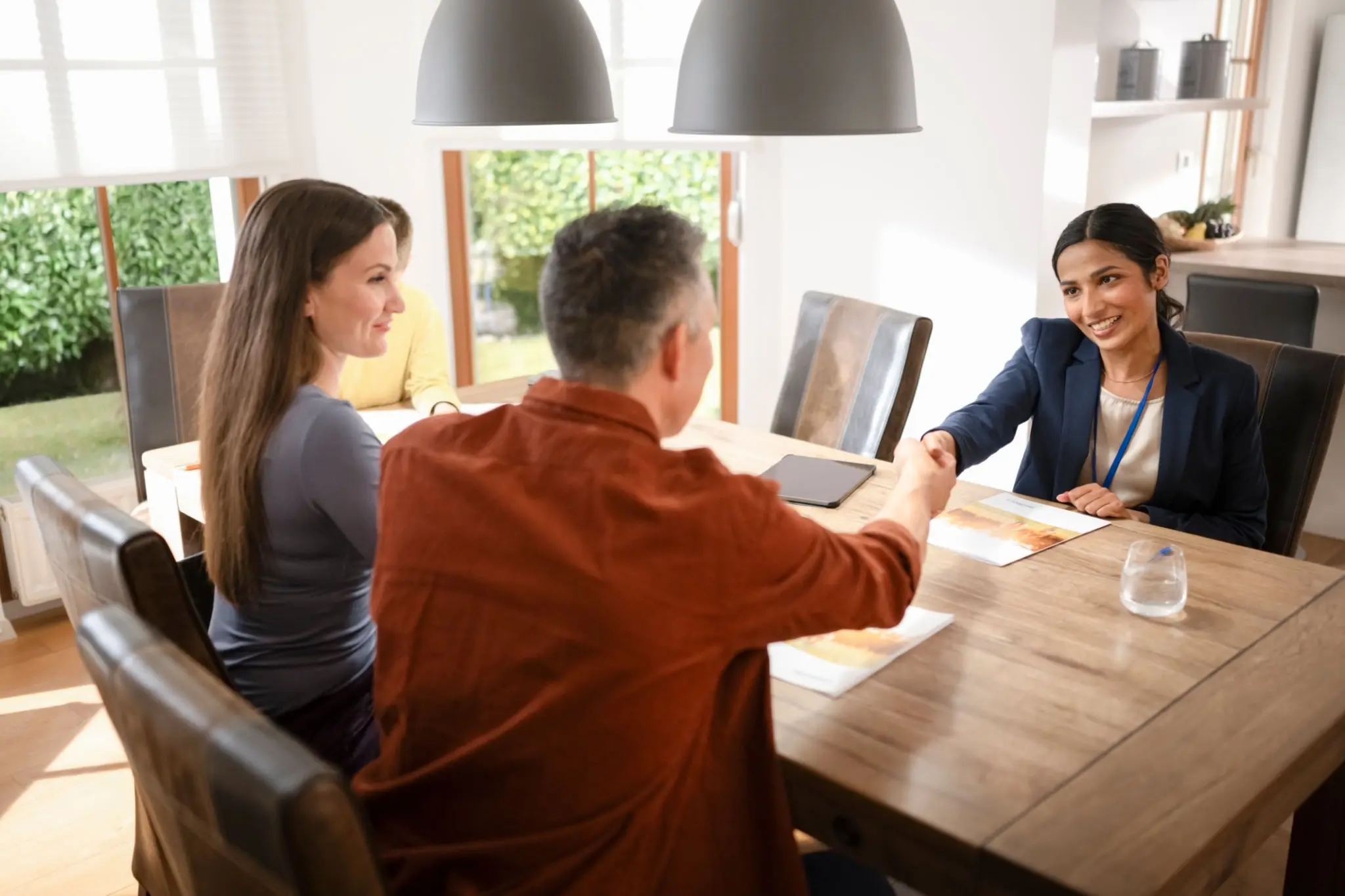 Couple meeting with a professional consultant.